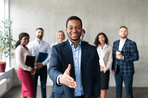 team welcoming new employee onboard